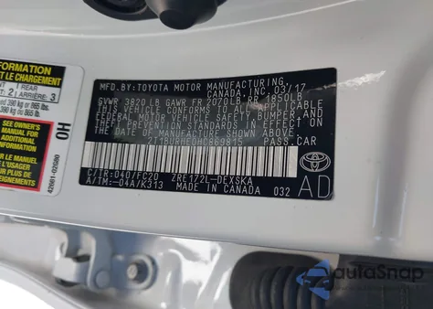 2017 Toyota Corolla Se z USA, uszkodzony, nr VIN 2T1BURHE0HC869815